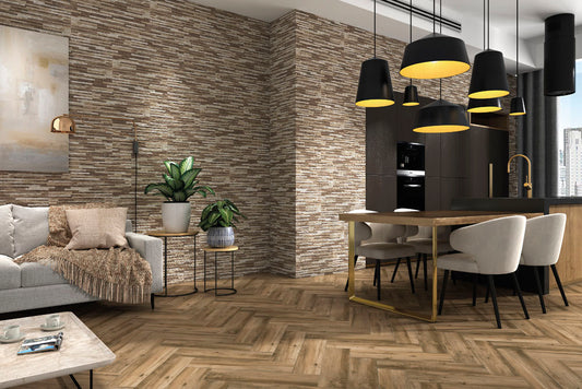 Timberland Wood effect Porcelain 15.3x58.9cm Wall and Floor Tiles