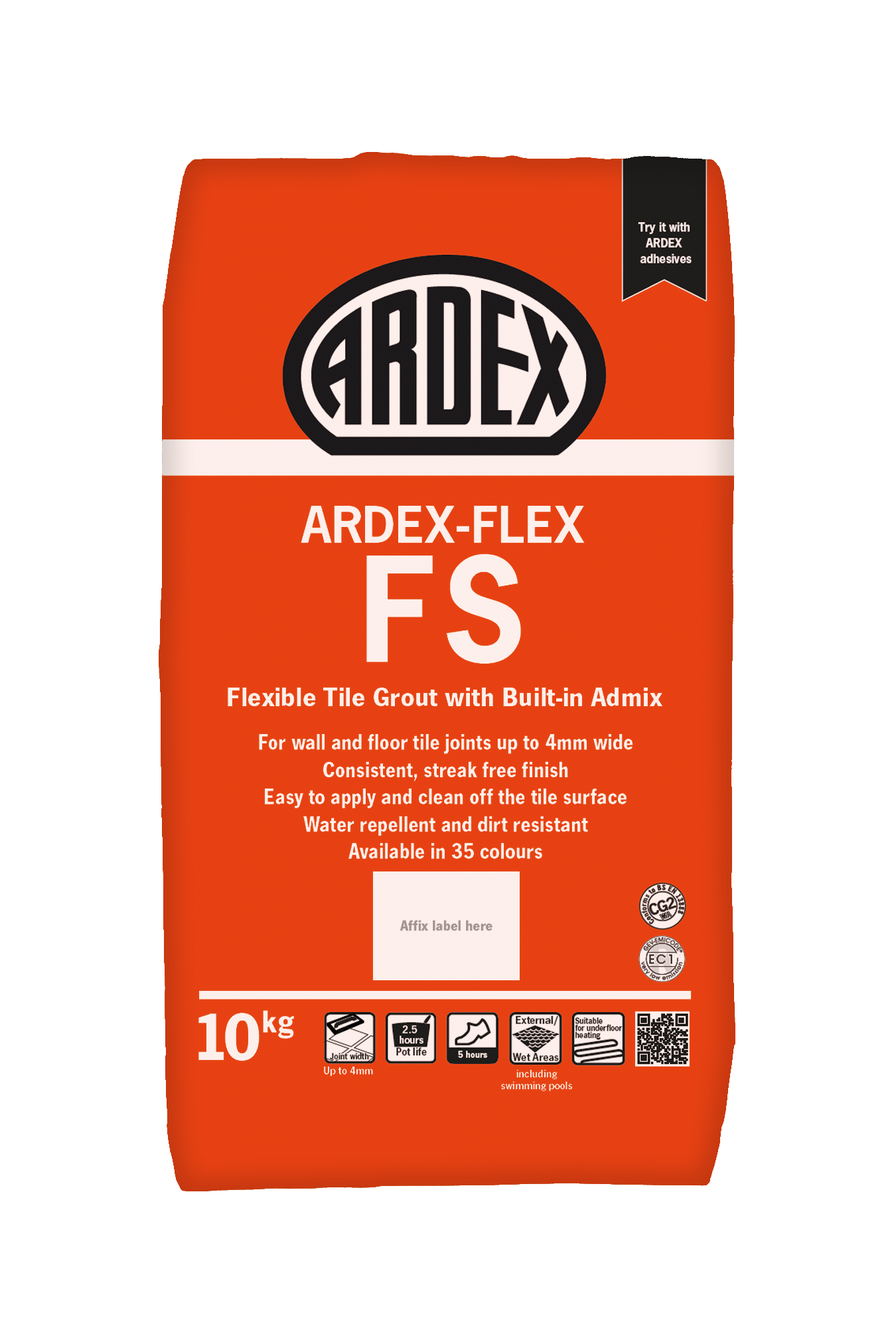 Ardex FS Narrow Joint Wall and Floor Grout 10kg
