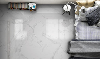Atmosphere White Marble effect Porcelain Wall and Floor Tiles