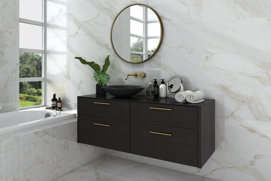 Atmosphere Beige-Gold Marble effect Porcelain Wall and Floor Tiles