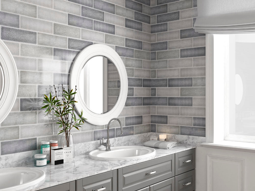 Continental Random Mix 10x30cm Gloss Wall Tiles