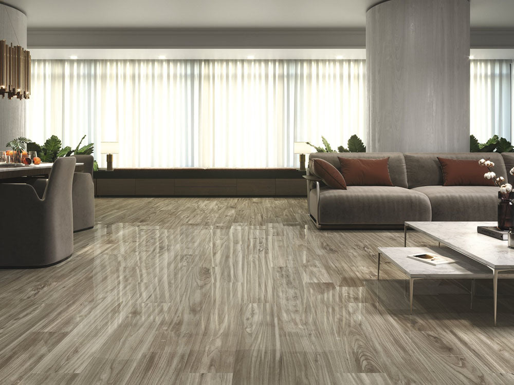 Luster Wood Effect Polished Porcelain 20x120cm Wall or Floor Tiles