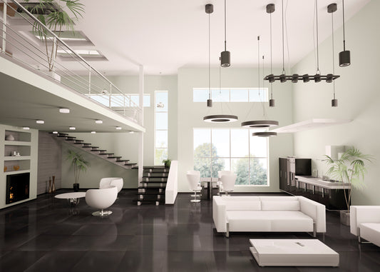 Azteca Smart Lux Black Semi Polished Porcelain Tiles