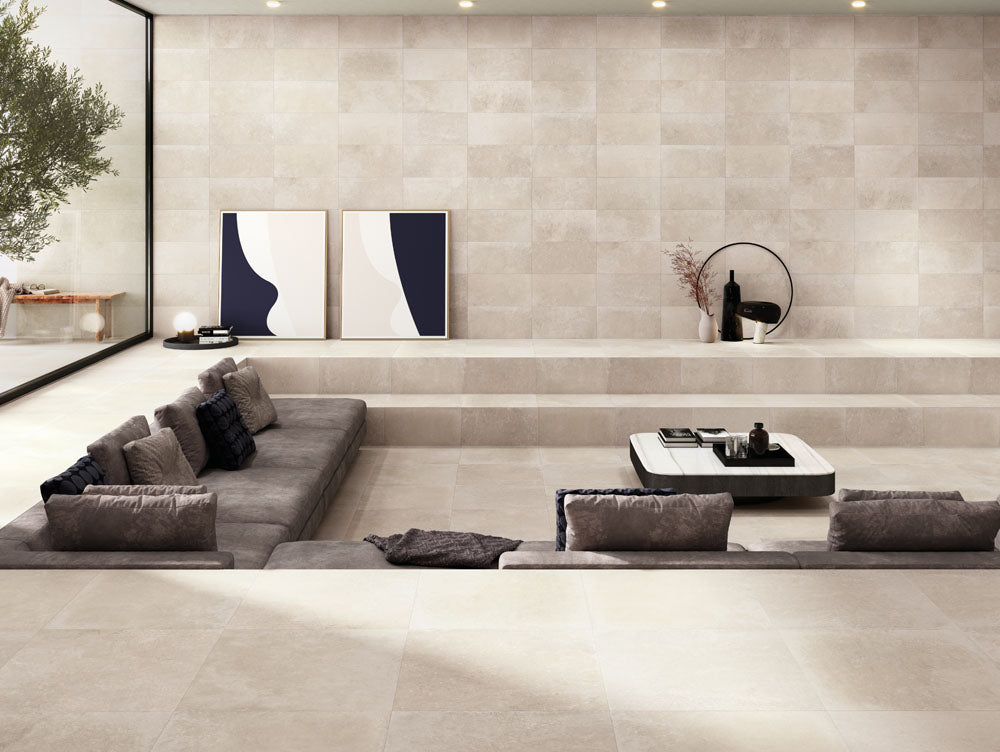 Middleton Cream Porcelain Intenrlal Wall Floor Tiles and External 2CM Floor