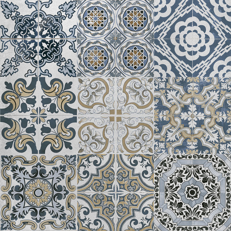 Planet Mixed Decor Matt Porcelain 60x60cm Wall or Floor Tiles