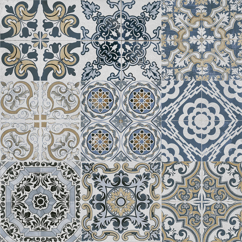 Planet Mixed Decor Matt Porcelain 60x60cm Wall or Floor Tiles