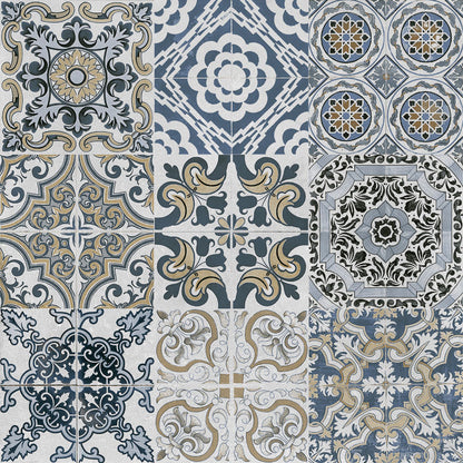 Planet Mixed Decor Matt Porcelain 60x60cm Wall or Floor Tiles
