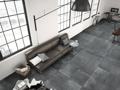 Siena Carbon Black Matt Porcelain Wall or Floor Tiles